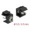 Delock Keystone modul, DC 5,5 x 2,5 mm-csatlakozóhüvely, fekete (86850)