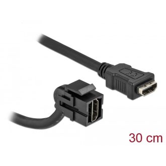   Delock Keystone modul, HDMI-csatlakozóhüvely 110  > HDMI-csatlakozóhüvely, kábellel fekete (86853)