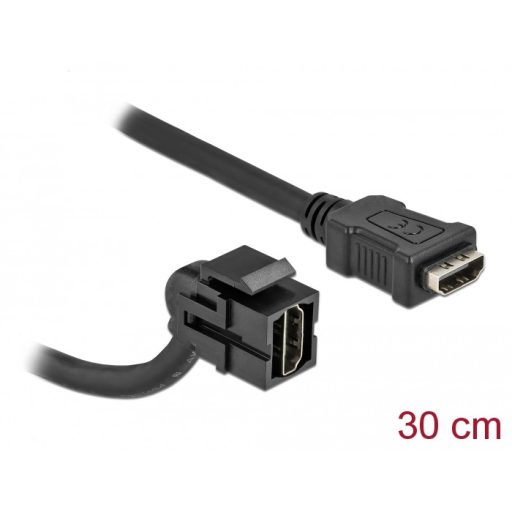 Delock Keystone modul, HDMI-csatlakozóhüvely 110  > HDMI-csatlakozóhüvely, kábellel fekete (86853)