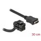 Delock Keystone modul, HDMI-csatlakozóhüvely 110  > HDMI-csatlakozóhüvely, kábellel fekete (86853)