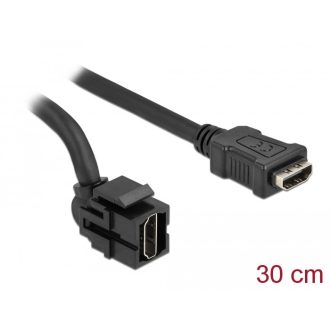   Delock Keystone modul, HDMI-csatlakozóhüvely 250  > HDMI-csatlakozóhüvely, kábellel fekete (86854)