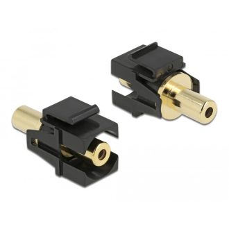   Delock Keystone Module sztereo jack anya 3,5 mm 3 tűs - sztereo jack anya 3,5 mm 3 tűs aranyozott, f (86858)