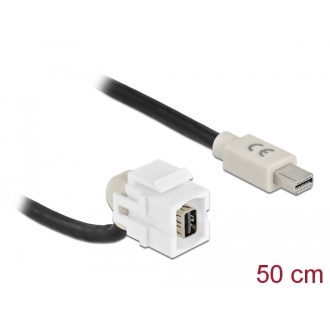  Delock Keystone modul, mini DisplayPort-csatlakozóhüvely 110  > mini DisplayPort-csatlakozódugó, káb (86860)
