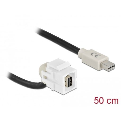 Delock Keystone modul, mini DisplayPort-csatlakozóhüvely 110  > mini DisplayPort-csatlakozódugó, káb (86860)