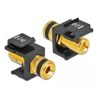   Delock Keystone modul szorító szerelvény > fekete menetes anya / fekete (86864)