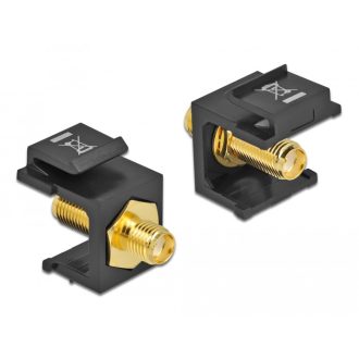   Delock Keystone modul, SMA-csatlakozóhüvely > SMA-csatlakozóhüvely, fekete (86866)