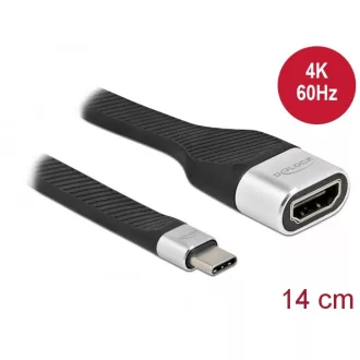   Delock FPC lapos csík kábel USB Type-C  - HDMI (DP Alt Mode) 4K 60 Hz 14 cm (86933)