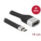 Delock FPC lapos csík kábel USB Type-C  - HDMI (DP Alt Mode) 4K 60 Hz 14 cm