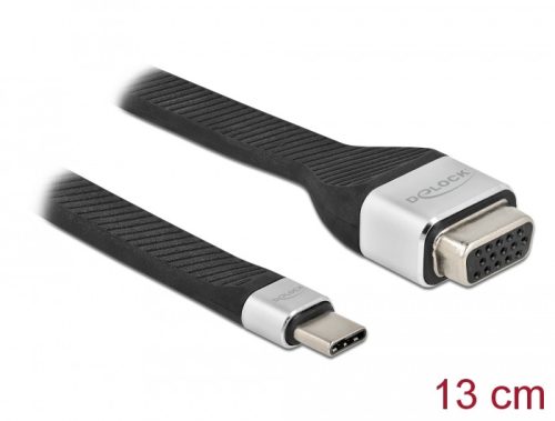 Delock FPC lapos csík kábel USB Type-C  - VGA (DP Alt Mode) 13 cm