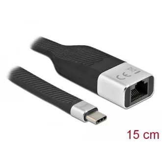   Delock FPC lapos csík kábel USB Type-C  - Gigabit LAN 10/100/1000 Mbps 15 cm (86936)