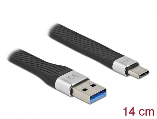 Delock USB 3.2 Gen 1 FPC lapos csík kábel USB A-típusú - USB Type-C  14 cm PD 3 A