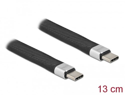 Delock USB 3.2 Gen 2 FPC lapos csík kábel USB Type-C  - USB Type-C  13 cm PD 5 A E-Marker