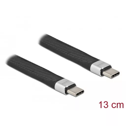 Delock USB 2.0 FPC lapos csík kábel USB Type-C  - USB Type-C  13 cm PD 5 A E-Marker (86940)