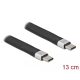 Delock USB 2.0 FPC lapos csík kábel USB Type-C  - USB Type-C  13 cm PD 5 A E-Marker