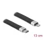 Delock FPC lapos csík kábel USB Type-C  - Lightning  iPhone , iPad  és iPod  készülékhez 13 cm (86941)