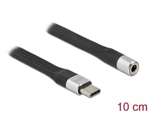 Delock FPC lapos csík kábel USB Type-C  - Sztereó jack aljzat hüvely 10 cm