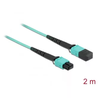   Delock Optikai szálkábel MPO anya - MPO anya12 szál, poláris B, multi módú OM4, 50/125  m, 2 m hossz (86957)
