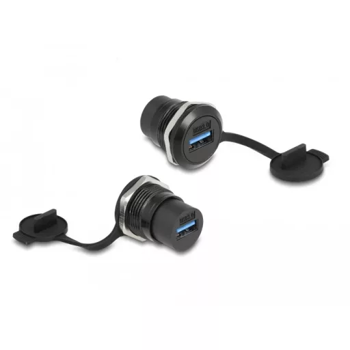 Delock USB 3.2 Gen 1 A-típusú beépített csatlakozó porvédelmet biztosító fedéllel (86966)