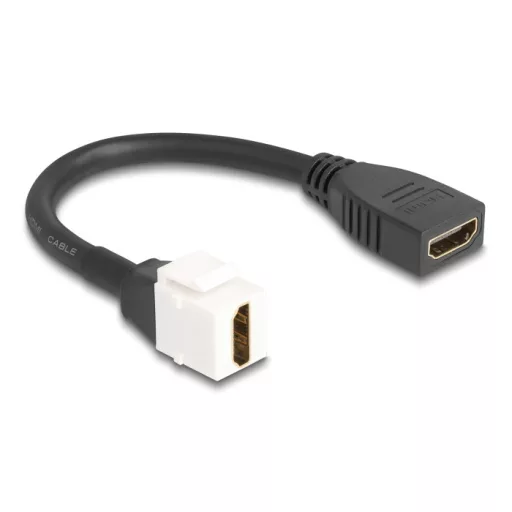 Delock Keystone modul HDMI kábel anya - anya 8K 60 Hz 20 cm, fekete (86973)