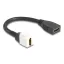 Delock Keystone modul HDMI kábel anya - anya 8K 60 Hz 20 cm, fekete (86973)