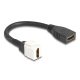 Delock Keystone modul HDMI kábel anya - anya 8K 60 Hz 20 cm, fekete