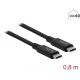 Delock USB4  40 Gbps koax Kábel 0,8 m (86979)