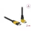 Delock High Speed HDMI kábel egyenes csatlakozódugóval - csatlakozódugóval 90  ívelt felfelé 48 Gbps (86989)