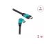 Delock High Speed HDMI kábel egyenes csatlakozódugóval - csatlakozódugóval 90  ívelt lefelé 48 Gbps (86992)