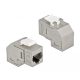 Delock Keystone modul, RJ45-aljzat - RJ45-aljzat, Cat.6A, 90 fokos szögű (86997)