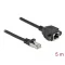 Delock Hálózat bővítő kábel S/FTP RJ45 apa - RJ45 anya Cat.6A, 5 m hosszú, fekete (87005)