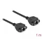 Delock Hálózat bővítő kábel S/FTP RJ45 anya - RJ45 anya Cat.6A, 1 m hosszú, fekete (87009)