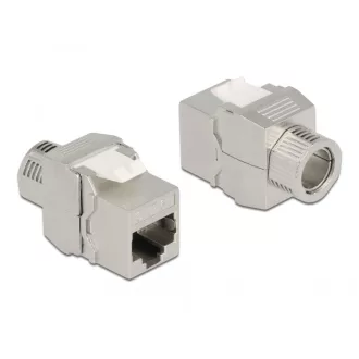   Delock Eszközmentes, borított Keystone modul RJ45 anya - LSA Cat.6A (87032)