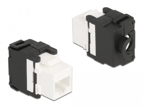Delock Eszközmentes, 180 -os Keystone modul RJ45 anya - LSA Cat.6A (87034)