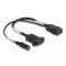 Delock HDMI kábel 4K 60 Hz DC töltéssel 2,1 x 5,5 mm 0,30 m panel-csatlakozó (87038)