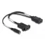 Delock HDMI kábel 4K 60 Hz DC töltéssel 2,1 x 5,5 mm 0,30 m panel-csatlakozó (87038)