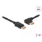 Delock DisplayPort kábel egyenes csatlakozódugóval - balra néző csatlakozódugóval 8K 60 Hz 2 m (87046)