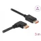 Delock DisplayPort kábel egyenes csatlakozódugóval - jobbra néző csatlakozódugóval 8K 60 Hz 3 m (87067)