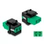 Delock Keystone modul LC Duplex aljzat - LC Duplex aljzat zöld / fekete (87074)
