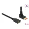 Delock DisplayPort bővítőkábel csatlakozódugóval 90  ívelt felfelé - csatlakozóhüvellyel 8K 60 Hz 2 (87081)