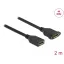 Delock DisplayPort 1.2 kábel csatlakozóhüvellyel - csatlakozóhüvellyel panelrögzítés 4K 60 Hz 2 m (87101)