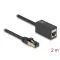 Delock hálózati hosszabbítókábel RJ45 csatlakozó az RJ45 aljzathoz Cat.8.1 S/FTP 2 m fekete (87106)