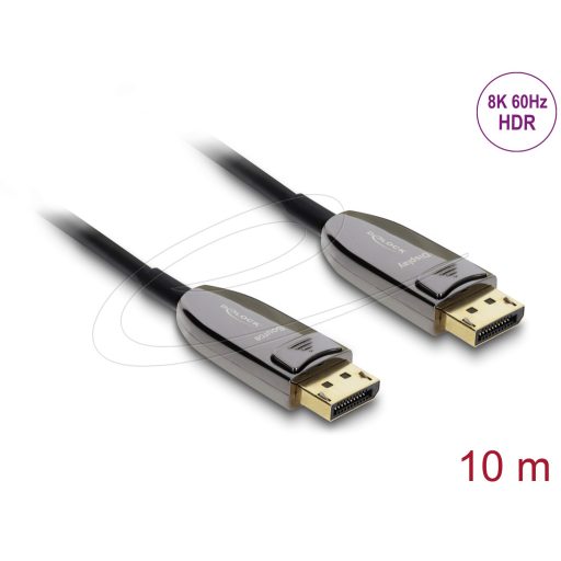 Delock Aktív optikai kábel DisplayPort 2.1 8K 60 Hz 40 Gbps 10 m (87107)