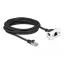 Delock Cat.6A hálózat kibővítő kábel Easy 45 modulhoz S/FTP RJ45 apa - RJ45 anya, 1 m, fekete (87111)