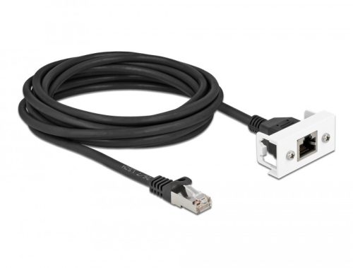 Delock Cat.6A hálózat kibővítő kábel Easy 45 modulhoz S/FTP RJ45 apa - RJ45 anya, 2 m, fekete