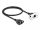 Delock Cat.6A hálózat kibővítő kábel Easy 45 modulhoz S/FTP RJ45 anya - RJ45 anya, 1 m, fekete (87131)