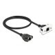 Delock Cat.6A hálózat kibővítő kábel Easy 45 modulhoz S/FTP RJ45 anya - RJ45 anya, 1 m, fekete (87131)