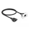 Delock Cat.6A hálózat kibővítő kábel Easy 45 modulhoz S/FTP RJ45 anya - RJ45 anya, 2 m, fekete (87135)
