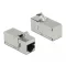 Delock Keystone modul, RJ45-aljzat - RJ45-aljzat, Cat.6A, 90 fokos szögű (87142)