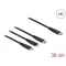 Delock 30 cm hosszú, USB töltő kábel 3 az 1 USB Type-C  apa Lightning -, Micro USB- és USB Type-C  c (87148)