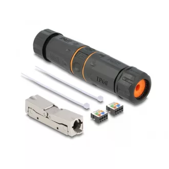   Delock kábelcsatlakozó LSA-LSA Cat.6A IP68 vízálló fekete (87186)